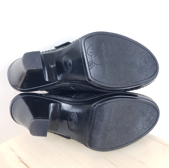 Euro Soft by Sofft Caralee Black Leather Heeled Mule Clogs Size 7M Comfort - Picture 12 of 16